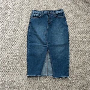 SO Blue Denim Midi Skirt